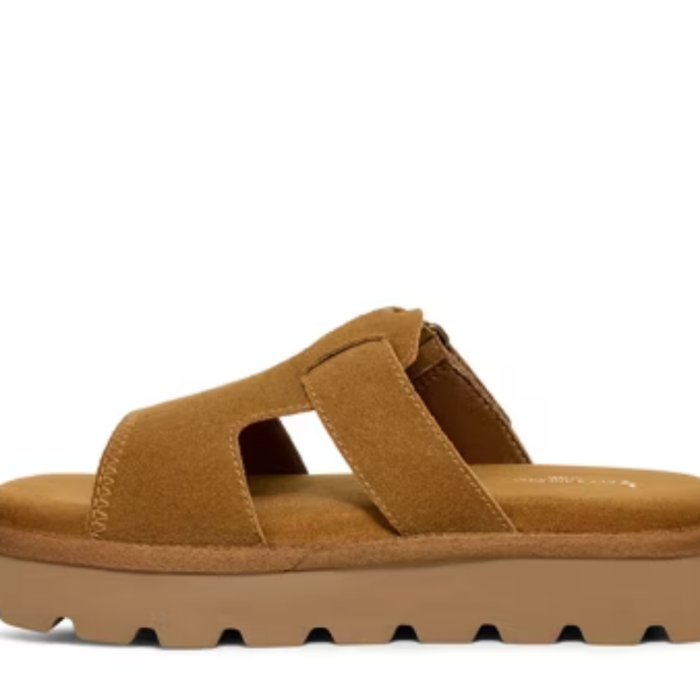 NEW Koolaburra By UGG TIZZ Tan Suede Platform Sandals Size 8 - Picture 5 of 15